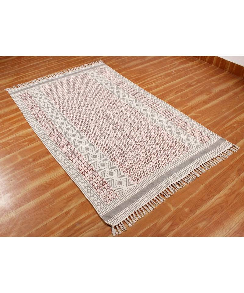 4x10-Runner-Feet Hand Made Area Rugs  Cotton Dhurrie  Home/Office Decorative Carpet Flatwoven Boho 