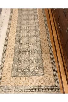 4x7-Feet  Cotton Dhurrie Hand Block Printed Area Rugs  Bed Room Decorative Carpet Boho s Flatwoven Thro
