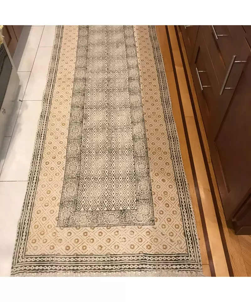 6x9-Feet  Cotton Dhurrie Hand Block Printed Area Rugs  Bed Room Decorative Carpet Boho s Flatwoven Thro