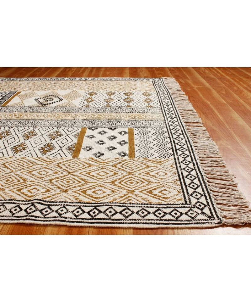 2.6 x8-Runner-Feet  Cotton  Hand Block Printed  Rugs  Bed Room Decorative Carpet Boho s  Throw Rug