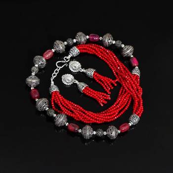 Maroon necklace-sets 2