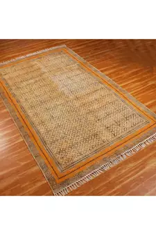 11x11-Feet-Square Indian Hand Block Printed Cotton      Rugs Black   Stair Art  Carpet Throw Rug