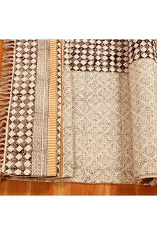 12x12-Feet-Square  Area Rug Boho  Hand Block Printed Cotton   Bedroom Decorative Carpet  Throw Rug