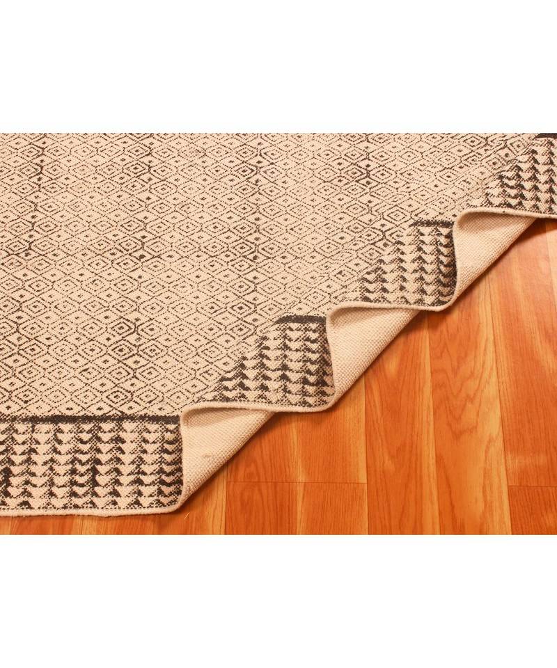 4x6-Feet  Cotton  Hand Block Printed Carpet Bohomian s Area Rugs  Office Doormat Art Decor  Throw Rug-