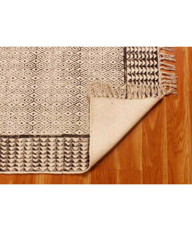 12x12-Feet-Square  Cotton  Hand Block Printed Carpet  s  Rugs  Office Doormat Art Decor  Throw Rug