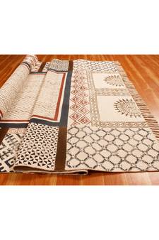 5x8-Feet Indian  Hand Block Printed Cotton  Area Rugs Bohomian s Rug Home Art Decor Carpet Throw Rug