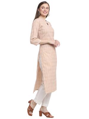 Peach printed cotton ethnic-kurtis 5