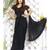 Black Lycra Sequins Work Party Wear Sarees with blouse