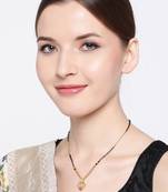 Gold cubic zirconia mangalsutra