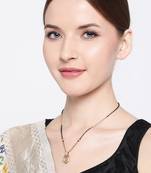 Gold cubic zirconia mangalsutra