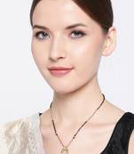 Gold cubic zirconia mangalsutra