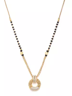 Gold cubic zirconia mangalsutra 3
