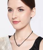 Gold cubic zirconia mangalsutra