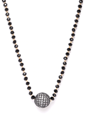 Gold cubic zirconia mangalsutra 2