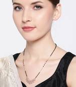 Gold cubic zirconia mangalsutra