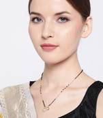 Gold cubic zirconia mangalsutra