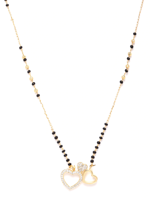 Gold cubic zirconia mangalsutra 2