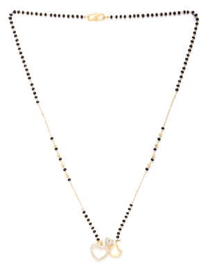 Gold cubic zirconia mangalsutra 3