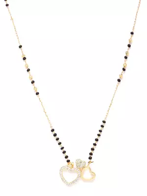 Gold cubic zirconia mangalsutra 4