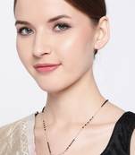 Gold cubic zirconia mangalsutra