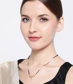 Gold cubic zirconia mangalsutra