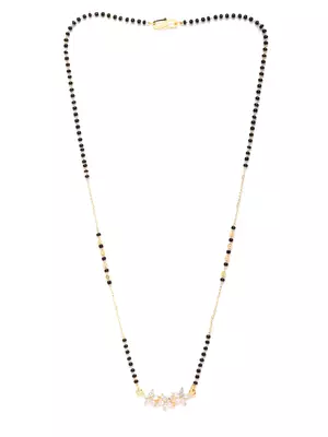 Gold cubic zirconia mangalsutra 2