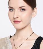 Gold cubic zirconia mangalsutra