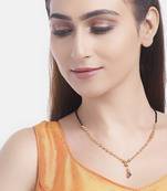 Gold cubic zirconia mangalsutra