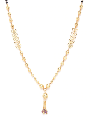 Gold cubic zirconia mangalsutra 2