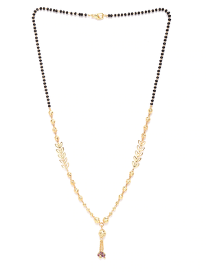 Gold cubic zirconia mangalsutra 3