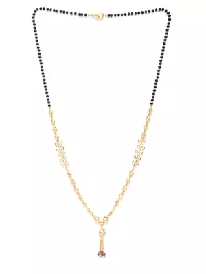 Gold cubic zirconia mangalsutra 4