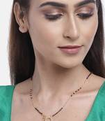 Gold cubic zirconia mangalsutra