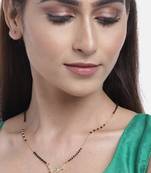 Gold cubic zirconia mangalsutra