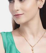 Gold cubic zirconia mangalsutra