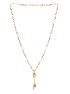 Gold cubic zirconia mangalsutra 3