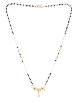 Gold cubic zirconia mangalsutra 3