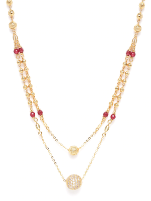 Gold cubic zirconia mangalsutra 2
