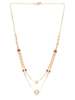 Gold cubic zirconia mangalsutra 3