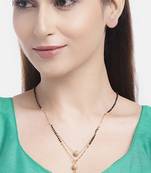 Gold cubic zirconia mangalsutra