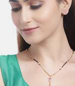 Gold cubic zirconia mangalsutra