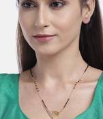 Gold cubic zirconia mangalsutra