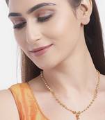 Gold cubic zirconia mangalsutra