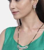 Gold cubic zirconia mangalsutra