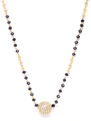 Gold cubic zirconia mangalsutra 2