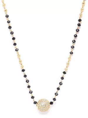 Gold cubic zirconia mangalsutra 3