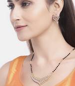 Gold cubic zirconia mangalsutra