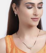 Gold cubic zirconia mangalsutra