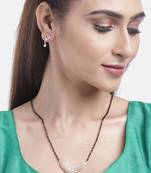 Gold cubic zirconia mangalsutra