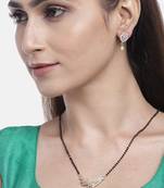 Gold cubic zirconia mangalsutra