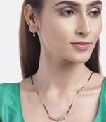 Gold cubic zirconia mangalsutra